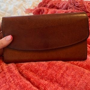 Brown Coach Leather Envelope Wallets